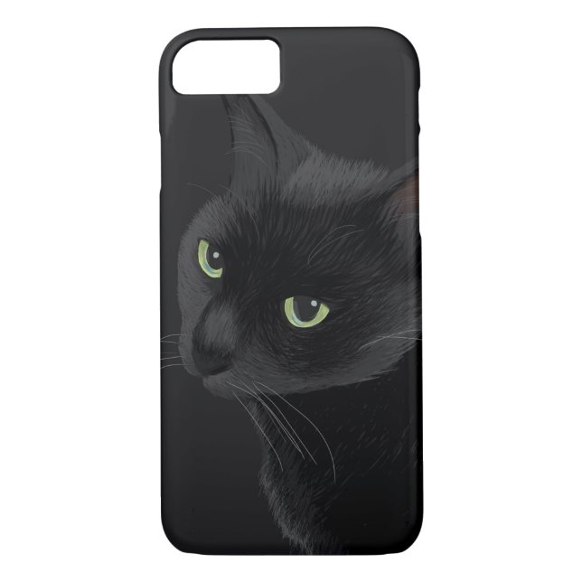 Capa Para iPhone, Case-Mate Gato preto na obscuridade (Verso)