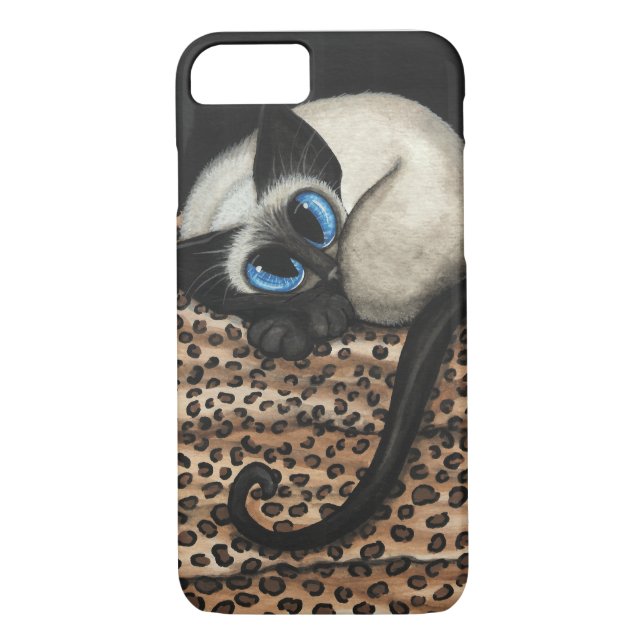 Capa Para iPhone, Case-Mate Gato Siamese pelo caso do iPhone 7 de Bihrle (Verso)