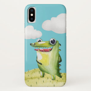 Capa Para iPhone X Gator engraçado sorrindo
