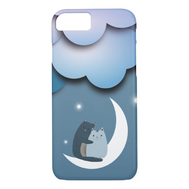 Capa Para iPhone, Case-Mate Gatos de fofinho na Lua (Verso)