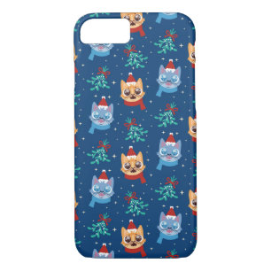 Capa iPhone 8/ 7 Gatos de Natal bonitos