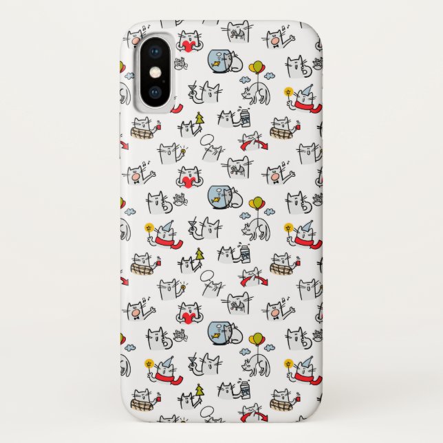 Capa Para iPhone, Case-Mate Gatos engraçados, leite e magia. (Verso)