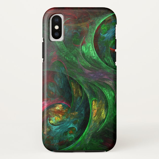 Capa Para iPhone, Case-Mate Genesis Abstrato Art Verde (Verso)