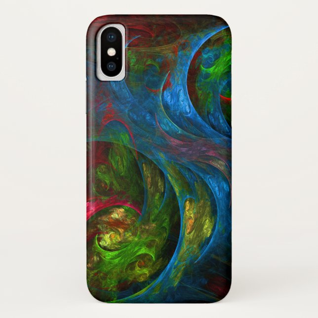 Capa Para iPhone, Case-Mate Genesis Blue Abstrato Art (Verso)