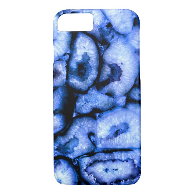 Capa Para iPhone, Case-Mate Geodes de Agato do Quartz Azul (Verso)
