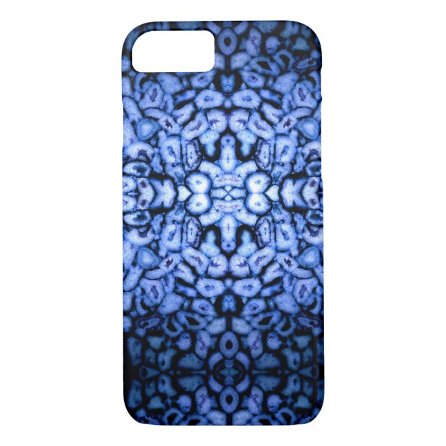 Capa Para iPhone, Case-Mate Geodes de Agato do Quartz Azul (Verso)
