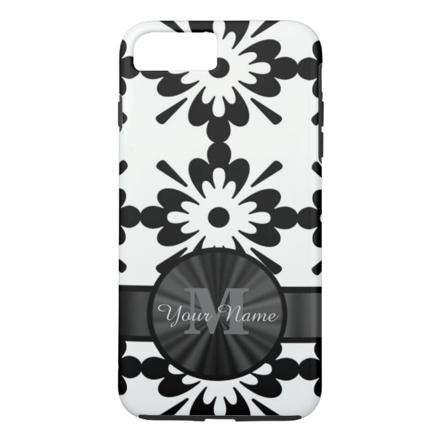 Capa Para iPhone, Case-Mate Geométrico preto e branco, personalizado (Verso)