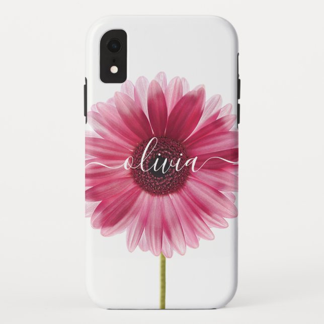 Capa Para iPhone, Case-Mate Gerbera Rosa Daisy Tough Apple iPhone XR Case (Verso)