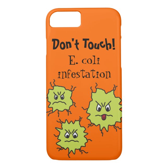 Capa Para iPhone, Case-Mate Gérmen de E. coli irritado Engraçado (Verso)