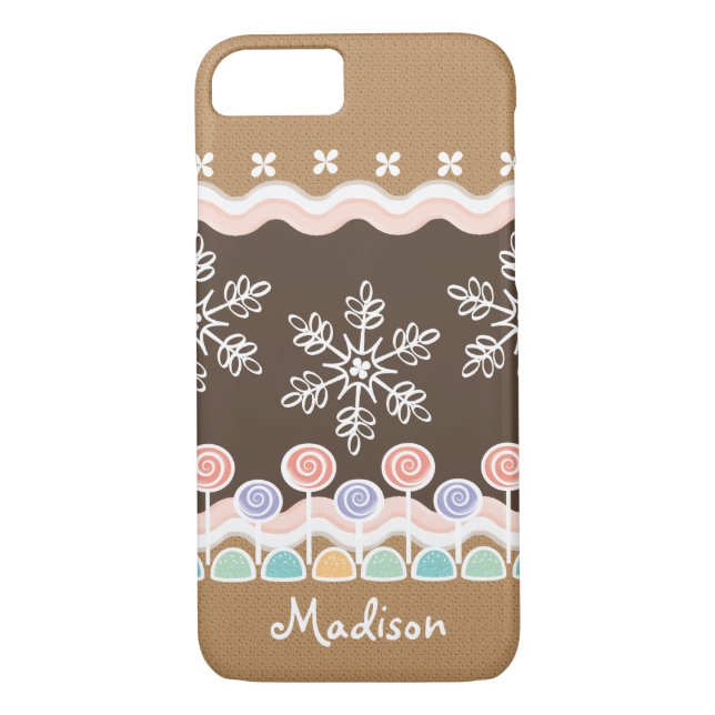 Capa Para iPhone, Case-Mate Gingerbird Candyland Winter Wonderland (Verso)