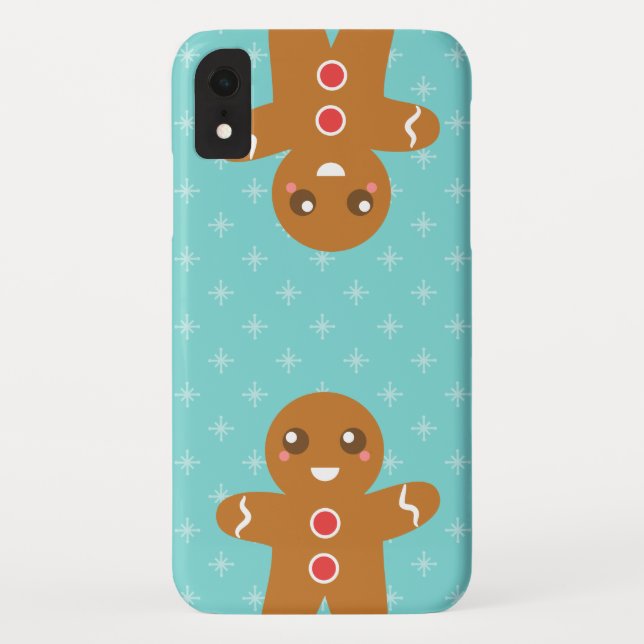 Capa Para iPhone, Case-Mate Gingerbread Man bonito e feliz no Natal (Verso)