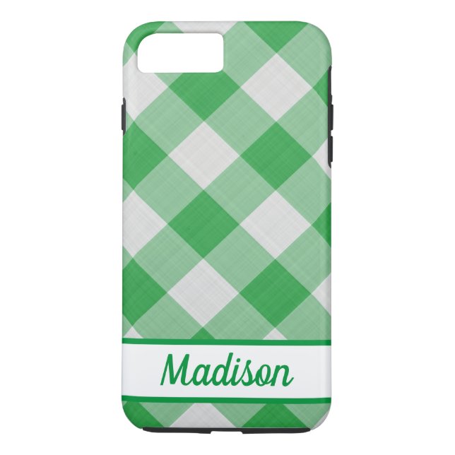 Capa Para iPhone, Case-Mate Gingham Verde (Verso)