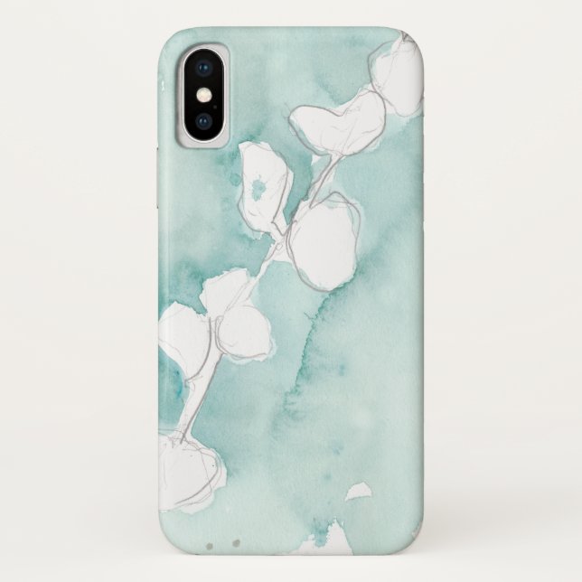 Capa Para iPhone, Case-Mate Ginkgo em Dusty Teal - Branco (Verso)