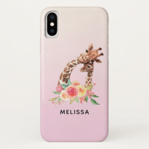 Capa Para iPhone Da Case-Mate Girafa Gira-Cama Cura-Cama Mãe e Bebê