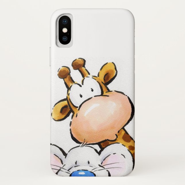 Capa Para iPhone, Case-Mate Girafa incrível e rato giro (Verso)