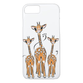 Capa iPhone 8/ 7 Girafas com aquarela cúbica