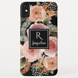 Capa Para iPhone Da Case-Mate Girly Black Watercolor Floral BOHO Greenery Nome