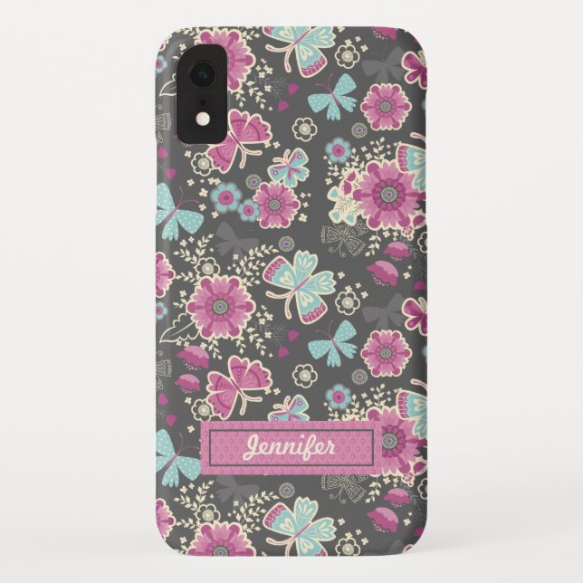 Capa Para iPhone, Case-Mate Girly Pink Floral (Verso)