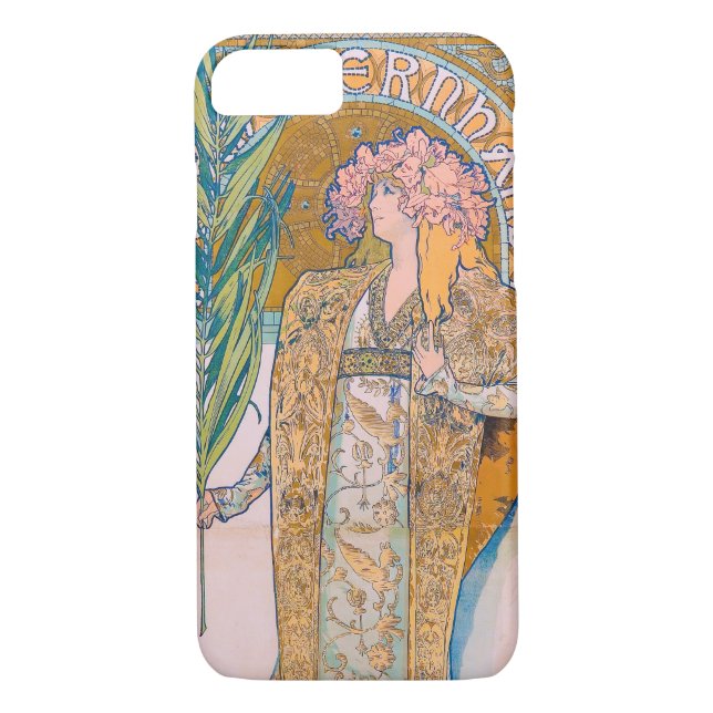 Capa Para iPhone, Case-Mate Gismonda, Sarah Bernhardt, Mucha (Verso)