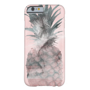 Capa Barely There Para iPhone 6 Glama de Abacaxi Tropical de Verão, cor-de-rosa, r