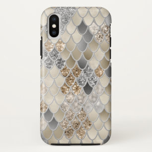 Capa Para iPhone Da Case-Mate Glama de Escalas de Sereia das Cinzas de Prata Dou