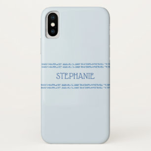 Capa Para iPhone Da Case-Mate Glitter Azul empoeirado - Stripes Personalizadas
