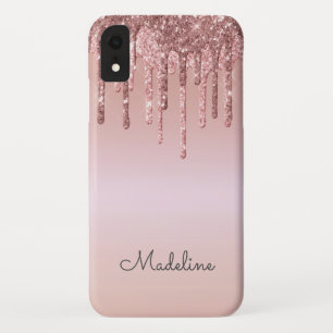 Capa Para iPhone Da Case-Mate Glitter Drives Rosa Blush Cor-de-Rosa Nome do Scri