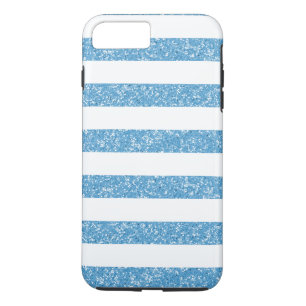 Capa iPhone 8 Plus/7 Plus Glitter Look Stripes iPhone 7 Plus Caso Difícil