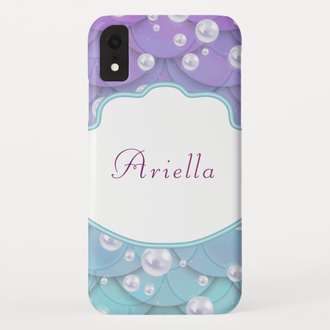 Capa Para iPhone, Case-Mate Glitter Personalizado de Sereia (Verso)