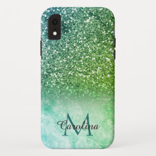Capa Para iPhone Da Case-Mate Glitter Verde, Marble, Personalizado