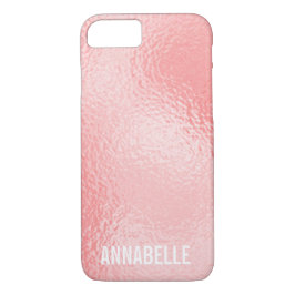Capa iPhone 8/ 7 Glossy brilhante cor-de-rosa, glossy adicione seu 