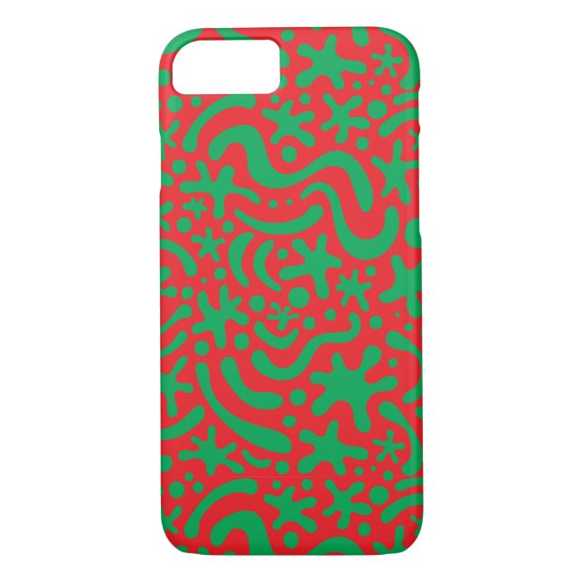 Capa Para iPhone, Case-Mate Gota e Squiggle loucos do Natal (Verso)