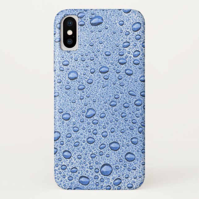 Capa Para iPhone, Case-Mate Gotas de água azul (Verso)