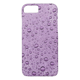 Capa iPhone 8/ 7 Gotas de água púrpura