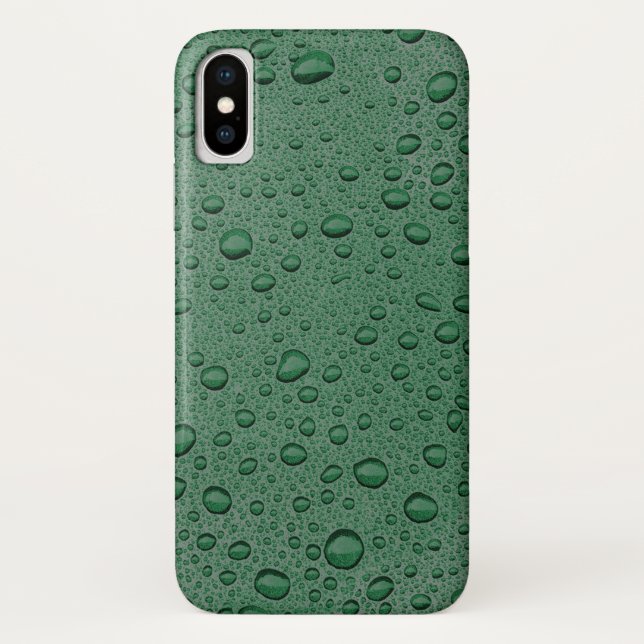 Capa Para iPhone, Case-Mate Gotas de água verde (Verso)