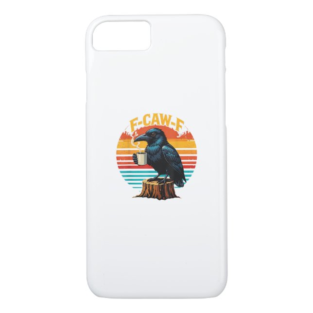Capa Para iPhone, Case-Mate Gothic Raven Funny Halloween F Caw F Coffee (Verso)