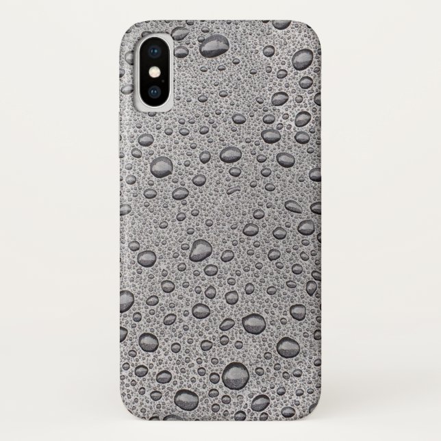 Capa Para iPhone, Case-Mate gotículas de água de cinza (Verso)