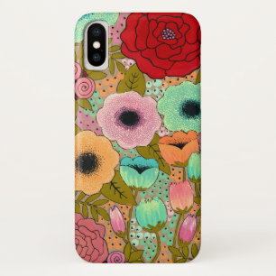 Capa Para iPhone Da Case-Mate Gouache Floral Painted Garden iPhone X Case