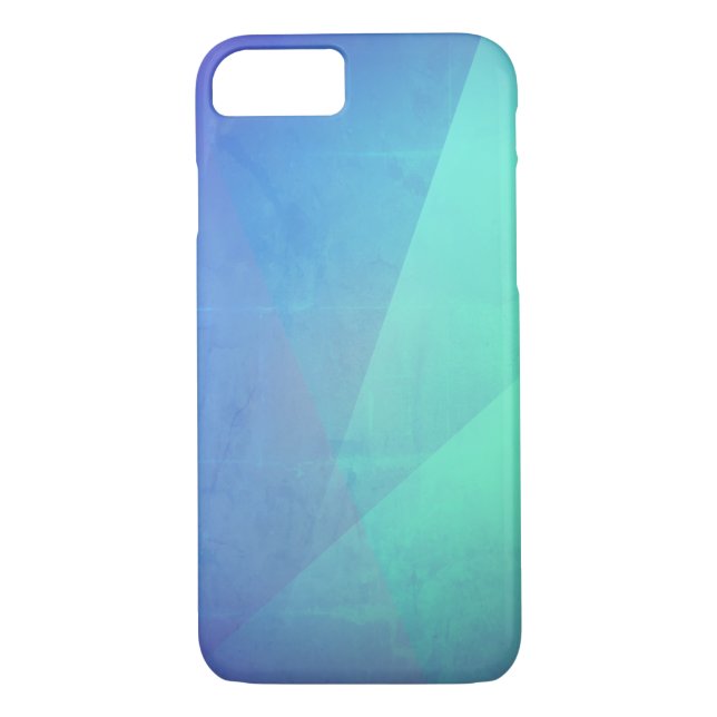 Capa Para iPhone, Case-Mate Gradação Geométrica Azul Moderno de Aqua e Turques (Verso)