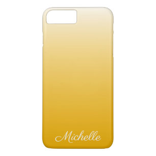 Capa iPhone 8 Plus/7 Plus Gradient ombre personalizado amarelo