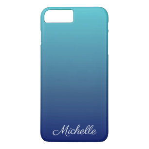 Capa iPhone 8 Plus/7 Plus Gradiente azul-ombre personalizado