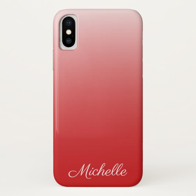 Capa Para iPhone, Case-Mate Gradiente personalizado vermelho-vivo (Verso)