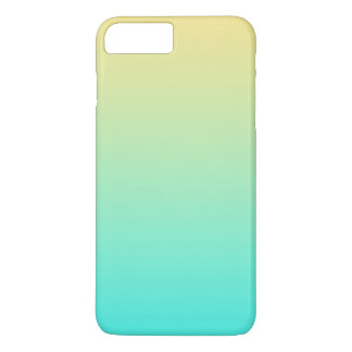 Capa iPhone 8 Plus/7 Plus Gradiente Simples Pastel Amarelo Turquesa