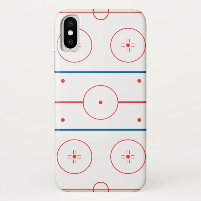 Capa Para iPhone, Case-Mate gráfico da pista de hóquei no gelo (Verso)