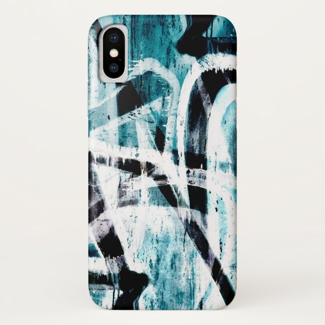 Capa Para iPhone, Case-Mate grafite preto e azul (Verso)