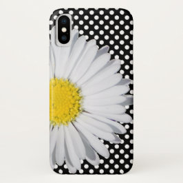 Capa Para iPhone X Grande Daisy e Bolinhas iPhone X Case