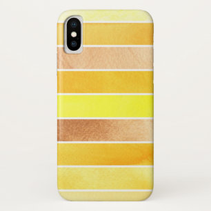 Capa Para iPhone X grande fundo amarelo da aguarela - aguarela