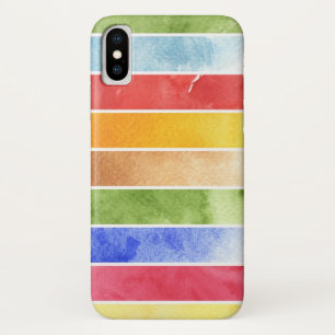 Capa Para iPhone X grande fundo da aguarela - pinturas 5 da aguarela