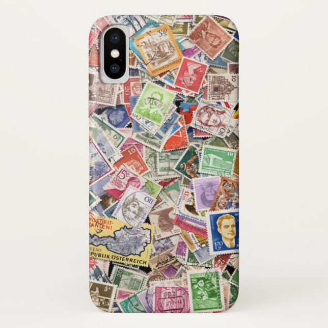 Capa Para iPhone, Case-Mate Grande pilha de selos postais (Verso)