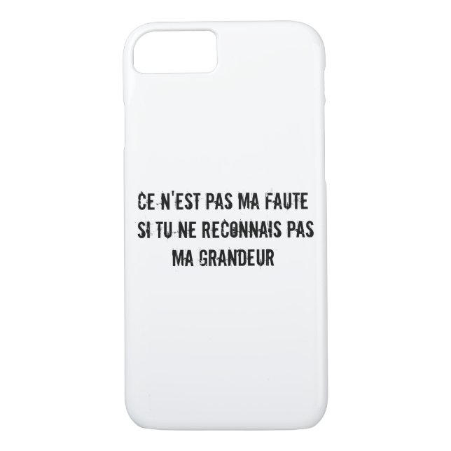 Capa Para iPhone, Case-Mate Grandeza engraçada em francês (Verso)